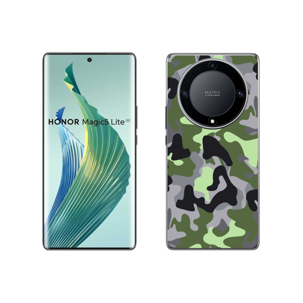 Gél borítás mmCase a Honor Magic 5 Lite 5G számára - álcázó minta 7