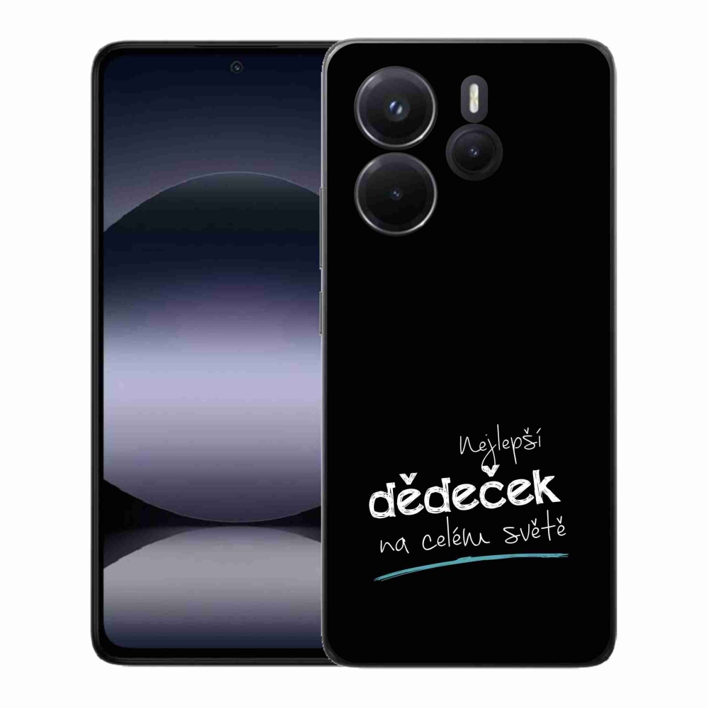 Gél borító mmCase a Xiaomi Redmi Note 14 - a legjobb nagypapa 3 fekete háttérrel