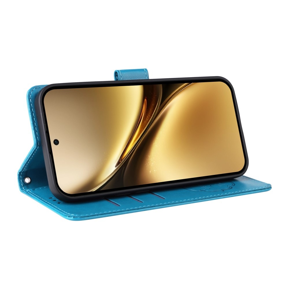 Virágos könyv tok a Vivo X200 Pro 5G készülékhez - kék