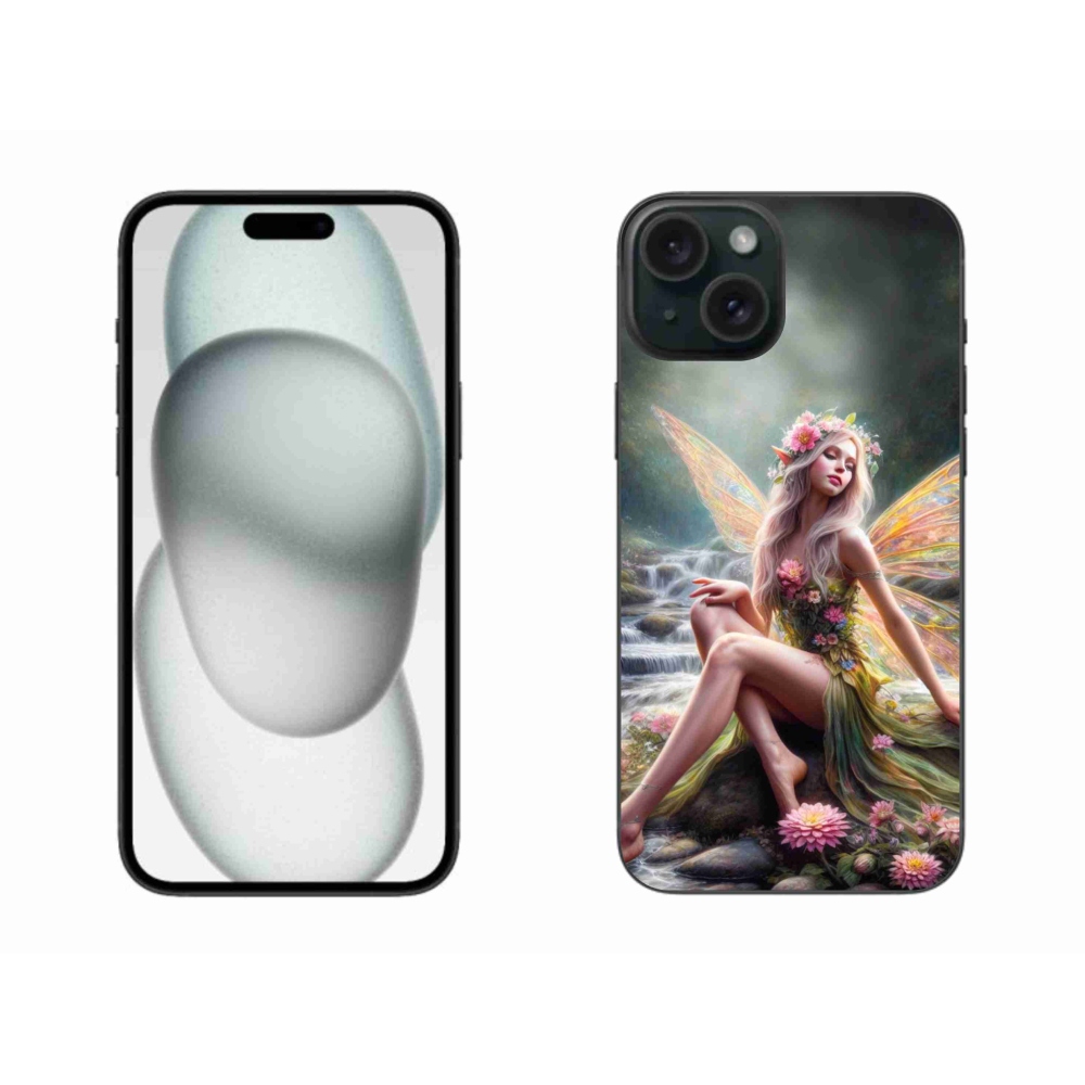 Zselés borítás mmCase iPhone 15 Plus készülékhez - pillangó nő 1