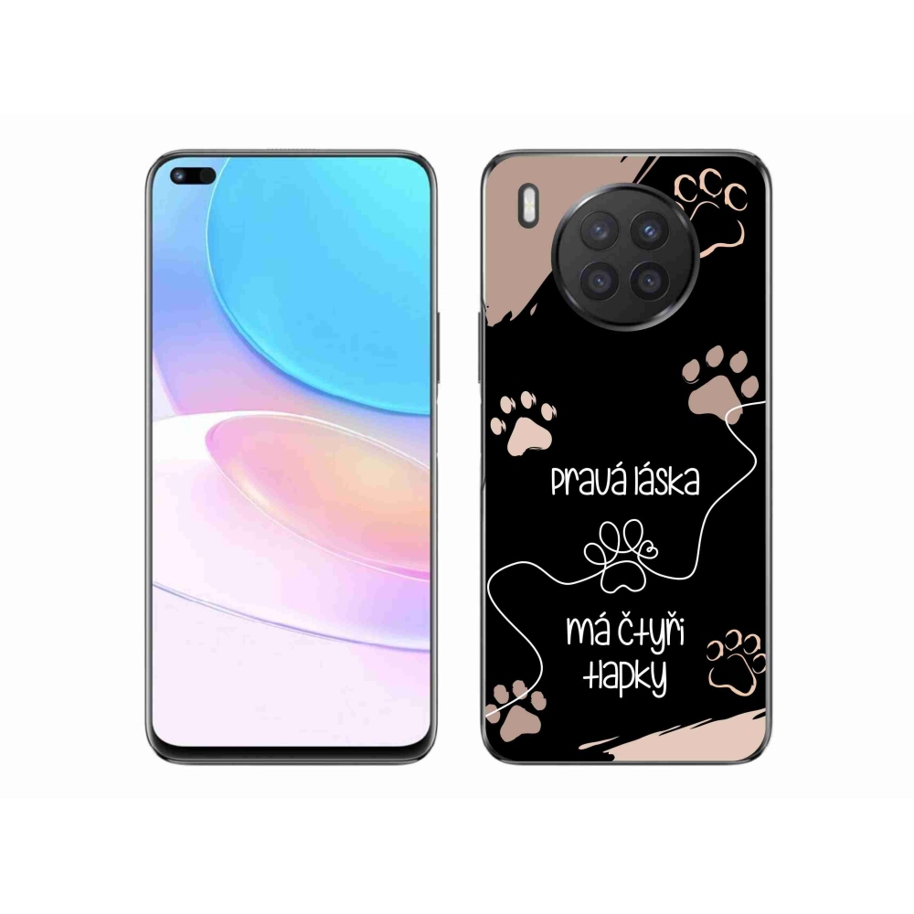 Zselés borító mmCase a Honor 50 Lite készülékhez - kutyamotívum 1 fekete háttér