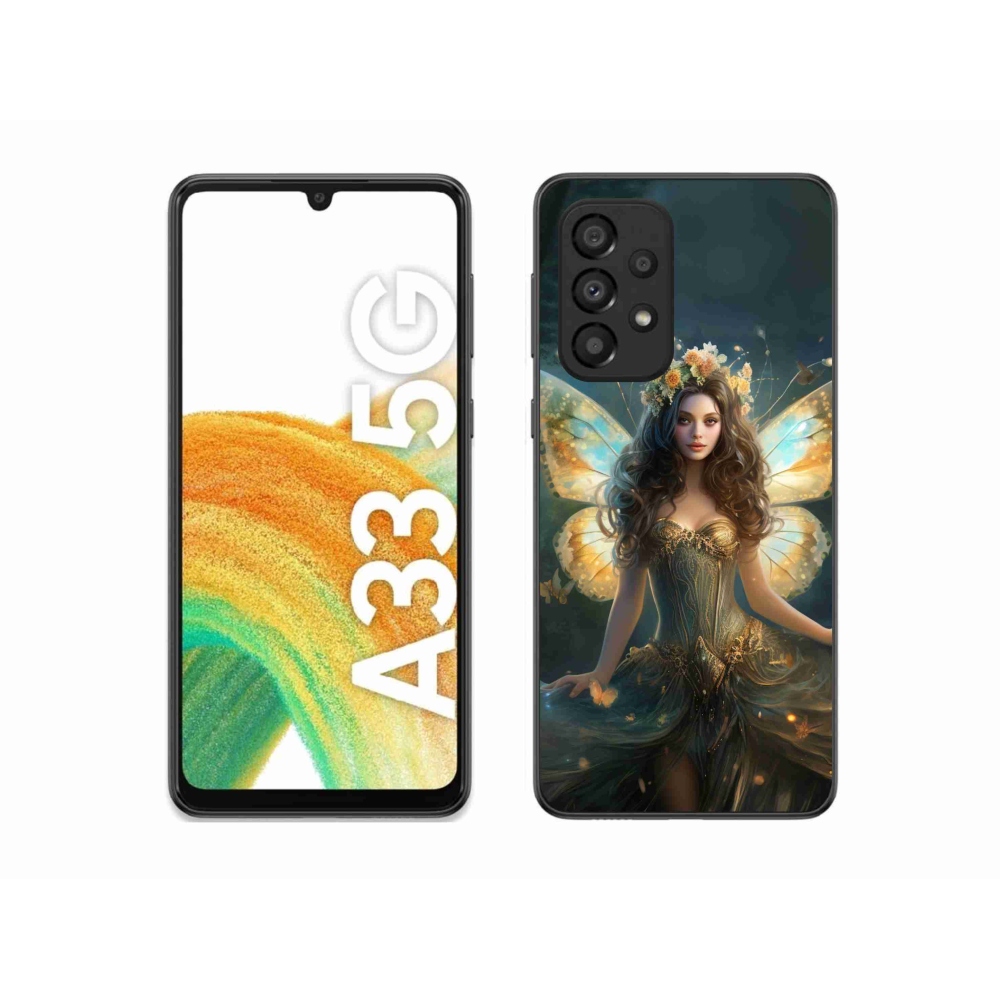Gél borítás mmCase Samsung Galaxy A33 5G - pillangó nőhöz