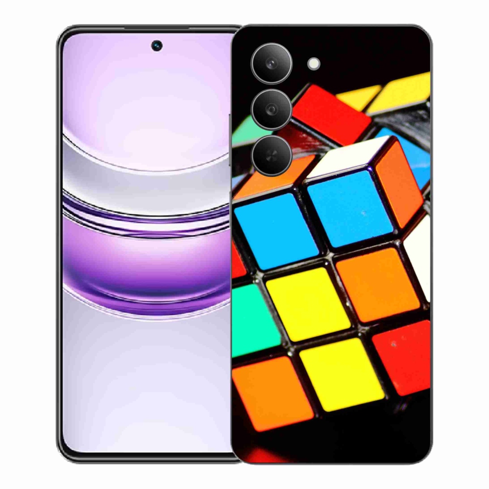 Gél borító mmCase a Realme 14x 5G készülékhez - Rubik-kocka