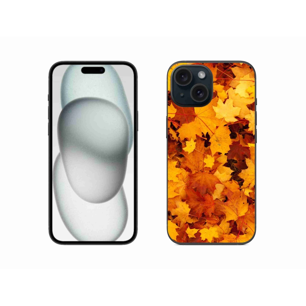 Zselés borítás mmCase iPhone 15 készülékhez - juharlevelek