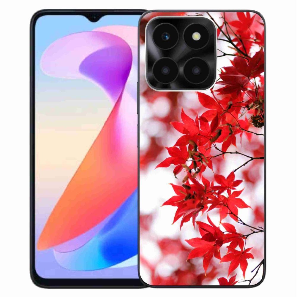 Zselés borítás mmCase a Honor X6a készülékhez - piros levelek