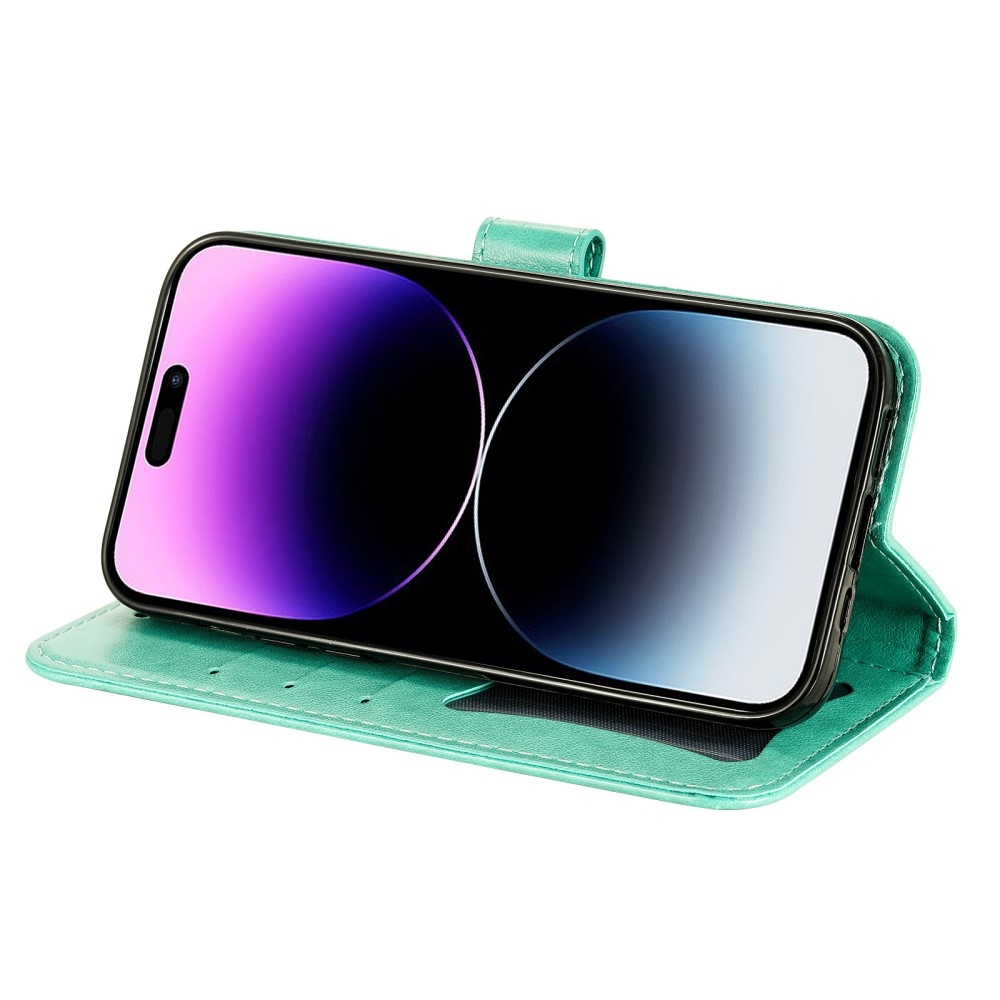 Mandala könyvtáska iPhone 15 Pro készülékhez - teal színű