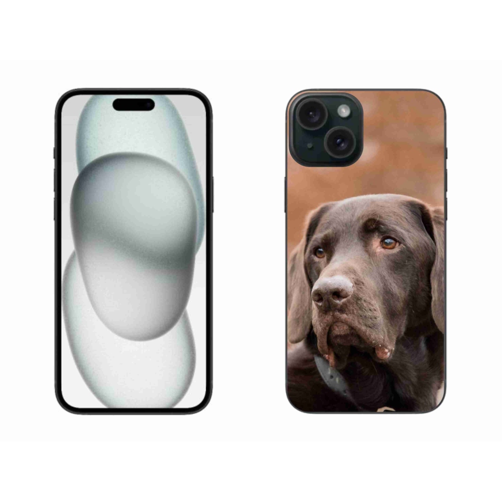Gél tok mmCase iPhone 15 Plus készülékhez - barna labrador