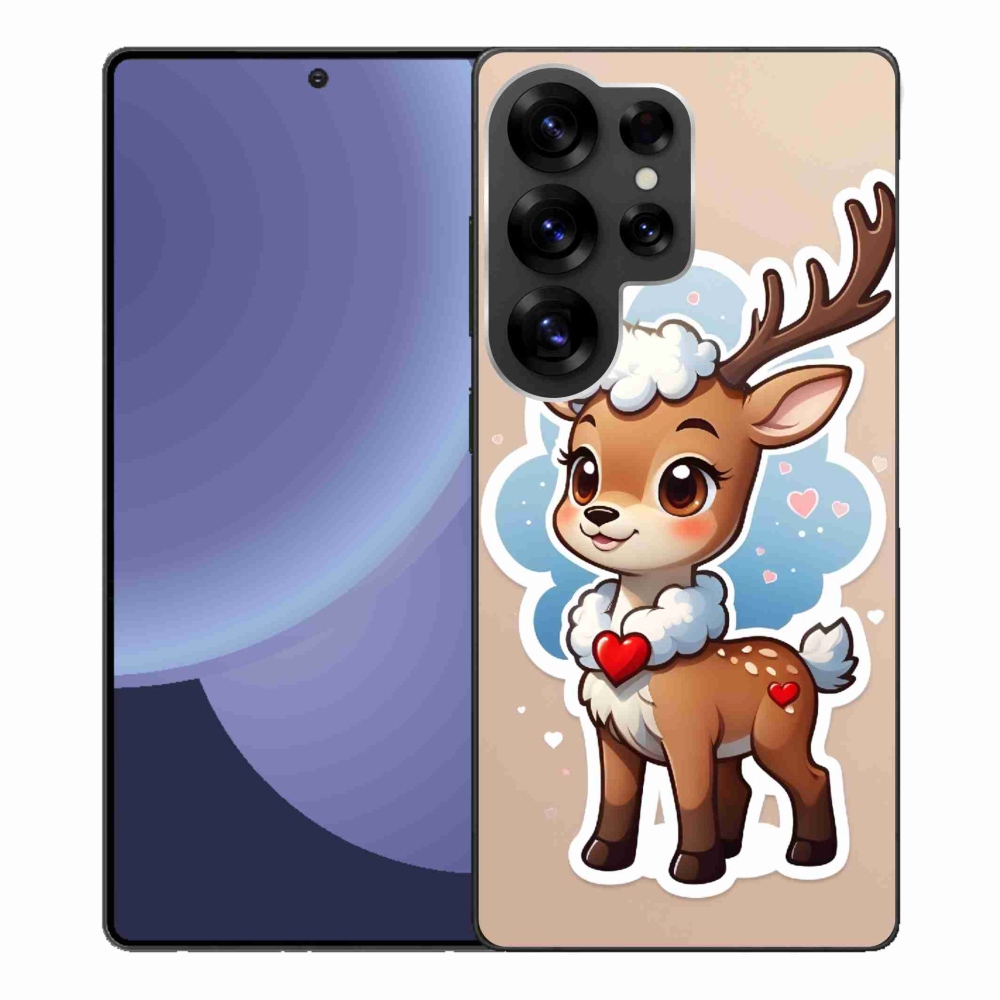 Zselés borítás mmCase Samsung Galaxy S25 Ultra készülékhez - rajzfilm rénszarvas