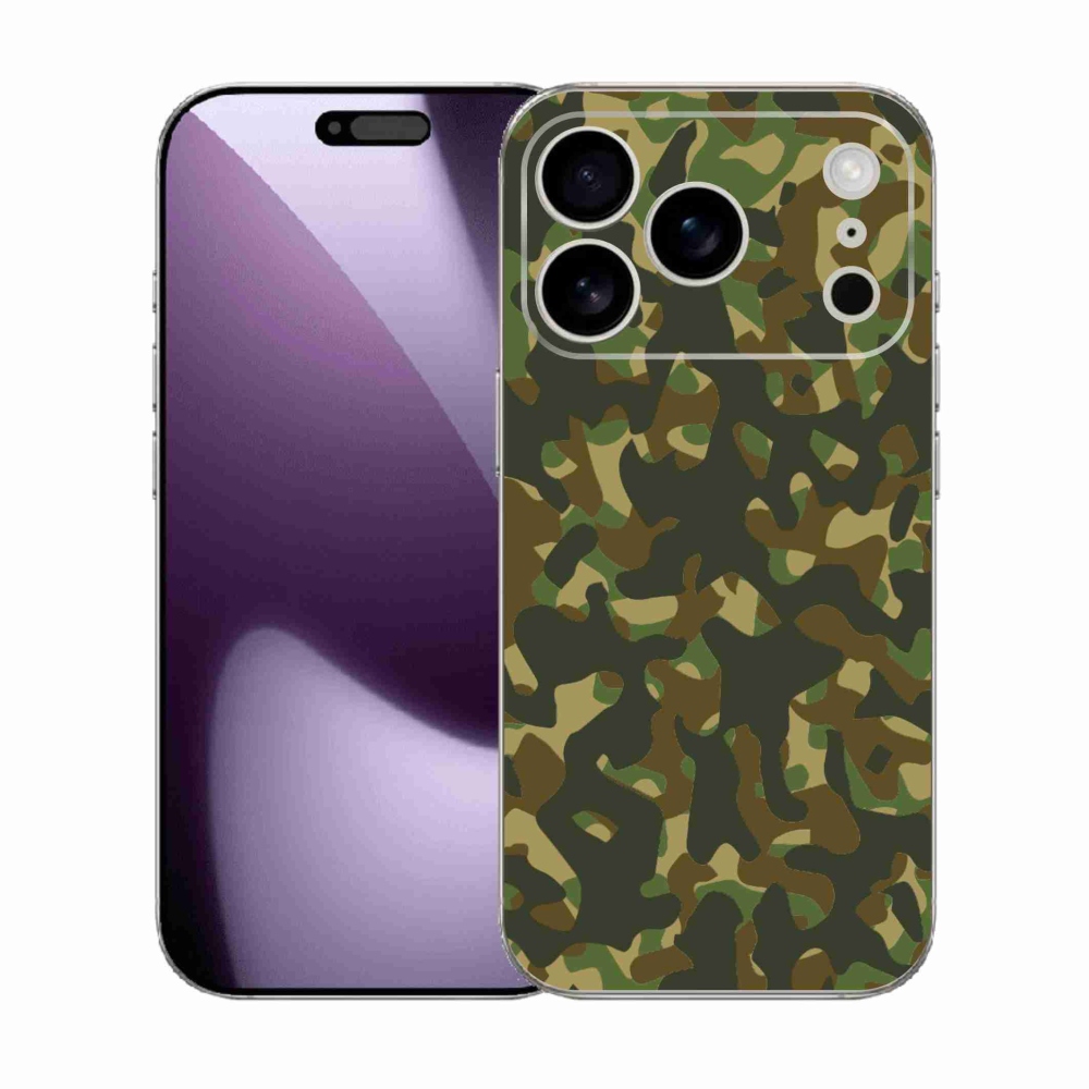 Zselés borítás mmCase iPhone 17 Pro készülékhez - terepszínű minta 1