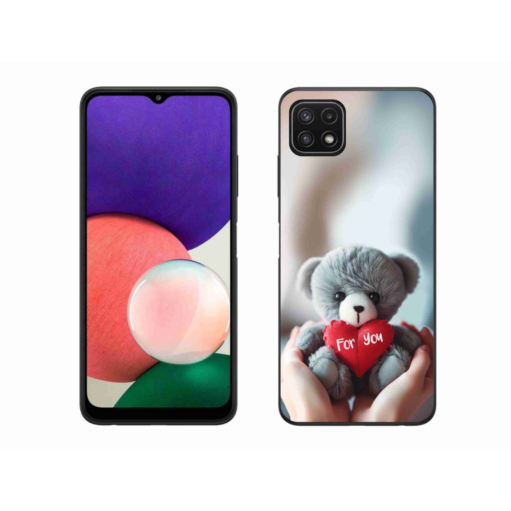 Gél borítás mmCase Samsung Galaxy A22 5G - mackó a szerelmesek számára