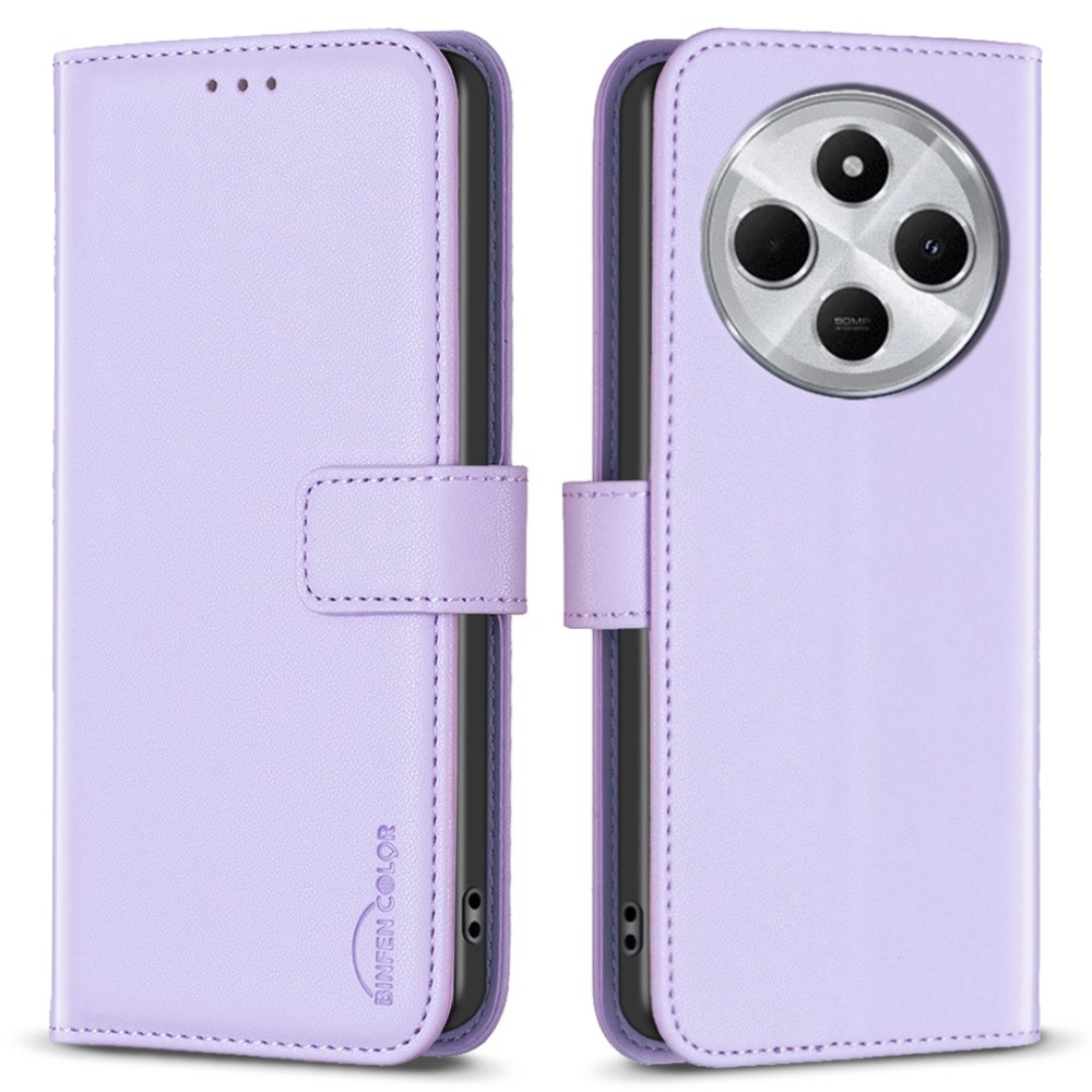 BNF könyv tok Xiaomi Redmi 14C/Poco C75-hez - világos lila