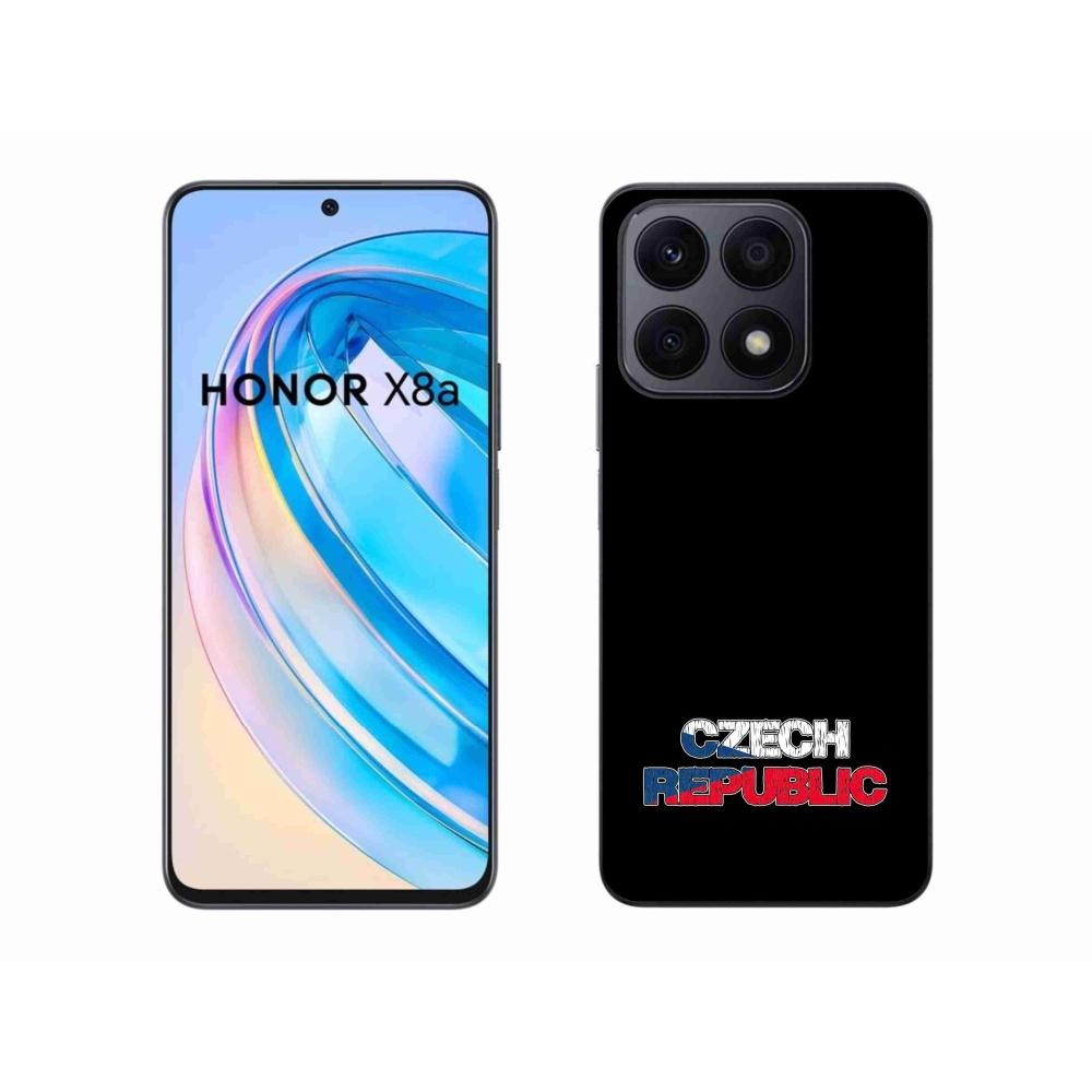 Zselés borítás mmCase a Honor X8a készülékhez - Csehország fekete háttér