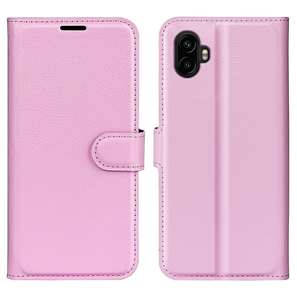 Litchi könyv tok Samsung Galaxy Xcover 7 Pro készülékhez - rózsaszín
