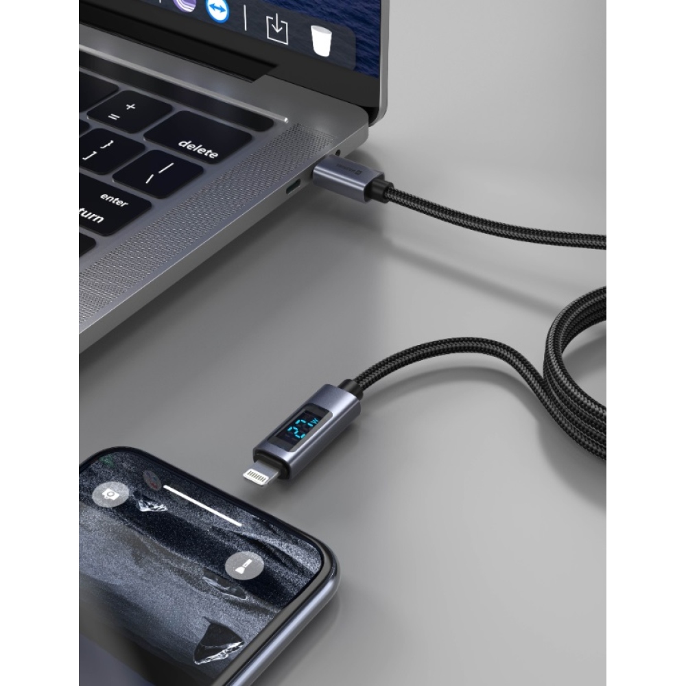 Swissten LCD kábel USB-C / Lightning 1.5m
