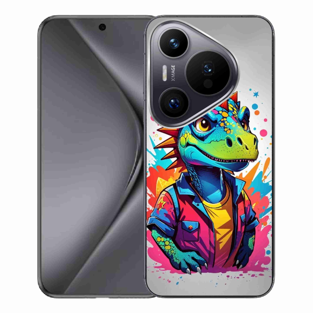 Gél borítás mmCase a Huawei Pura 70 Pro készülékhez - színes dinoszauruszok
