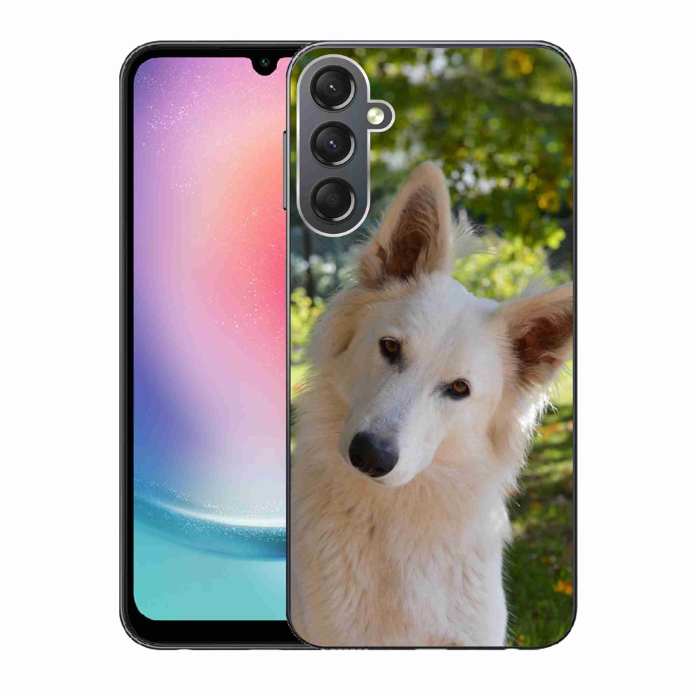 Gél védőhuzat mmCase Samsung Galaxy A24 - fehér svájci pásztor 1