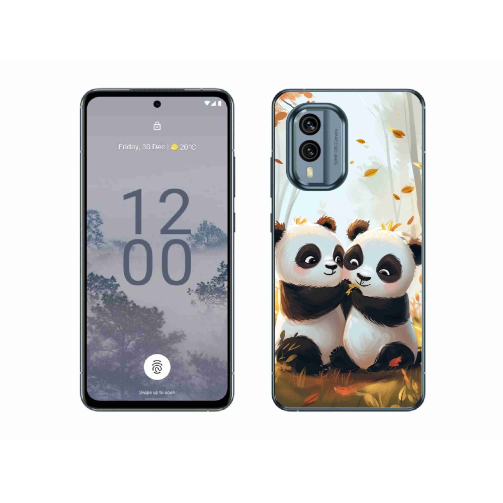 Zselés borítás mmCase a Nokia X30 5G készülékhez - pandák