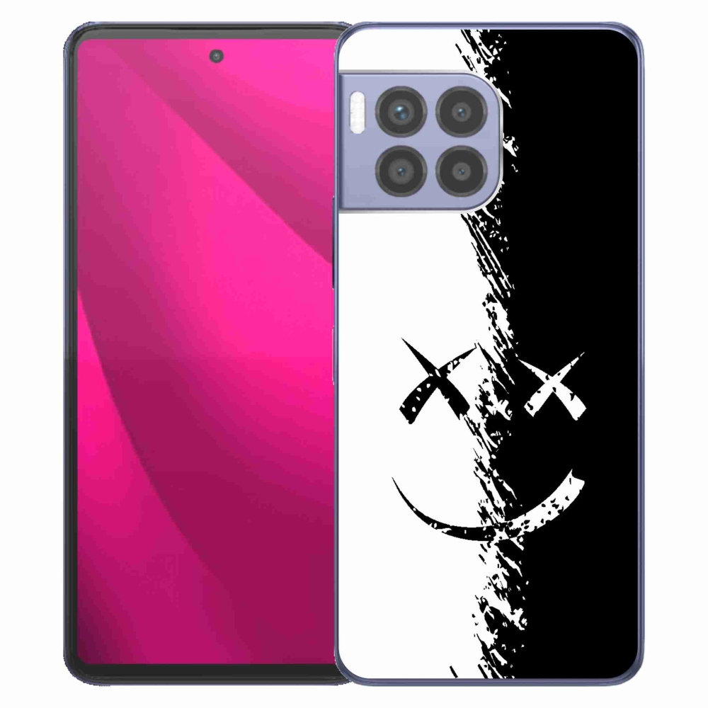 Zselés borítás mmCase a T-Mobile T Phone 2 Pro készülékhez - fekete-fehér mosolygó