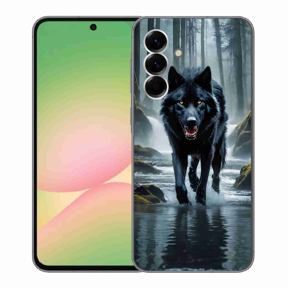 Zselés borítás mmCase Samsung Galaxy A56 5G - fekete farkas