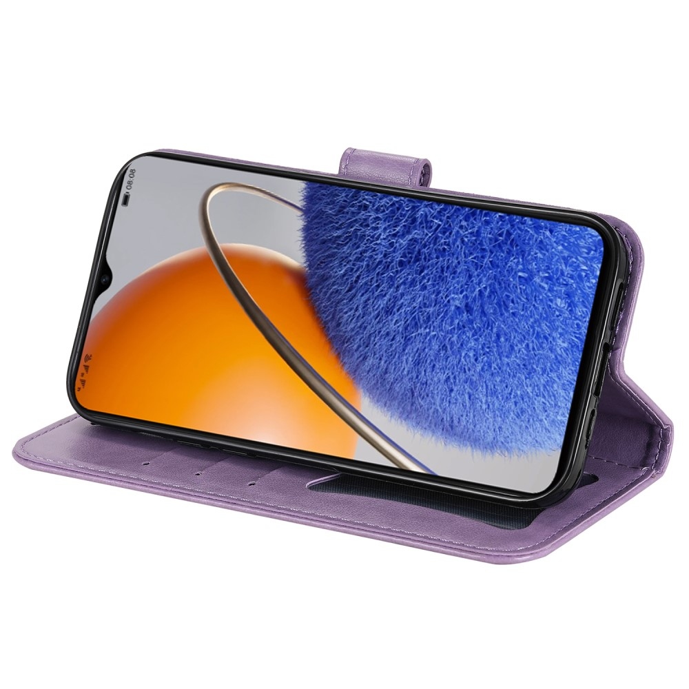 Mandala könyvtáska Huawei Nova Y61-hez - lila