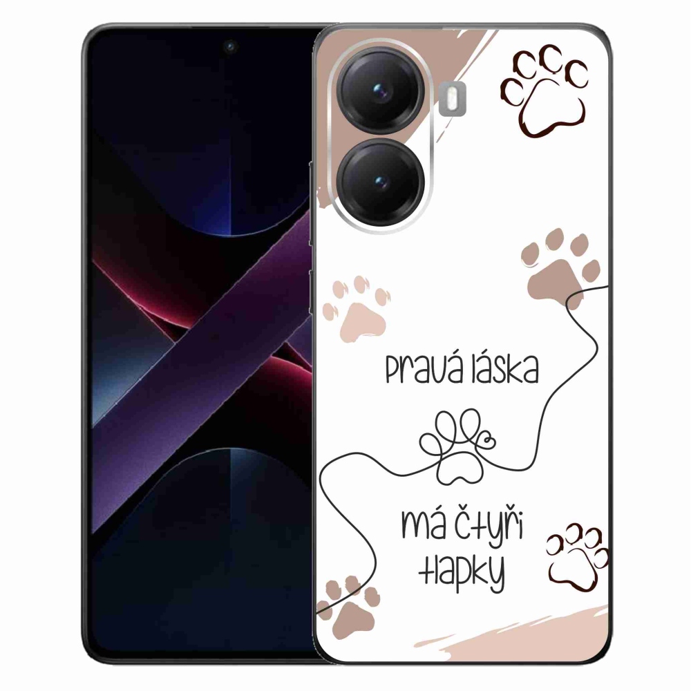 Gél borító mmCase a Xiaomi Poco X7 Pro 5G - kutya motívum 1 fehér háttérrel