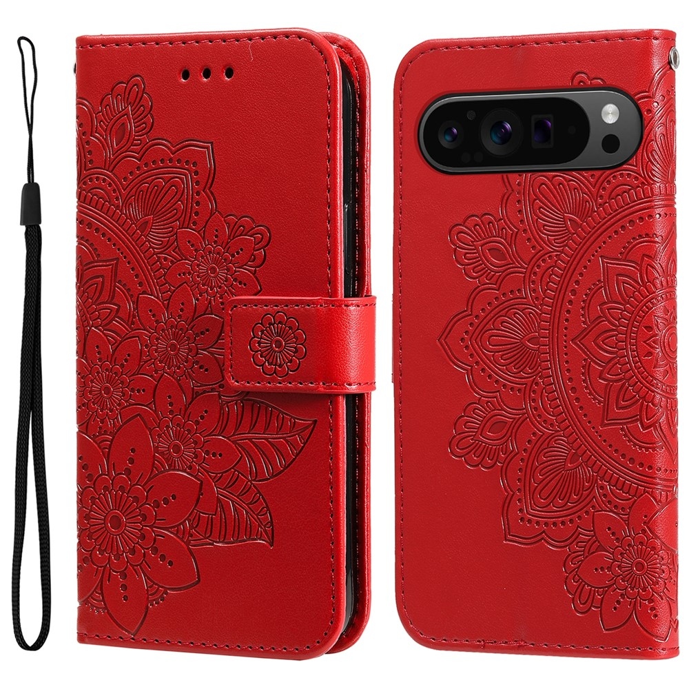 Mandala könyv tok a Google Pixel 10 Pro XL/Pixel 9 Pro XL készülékhez - piros színű