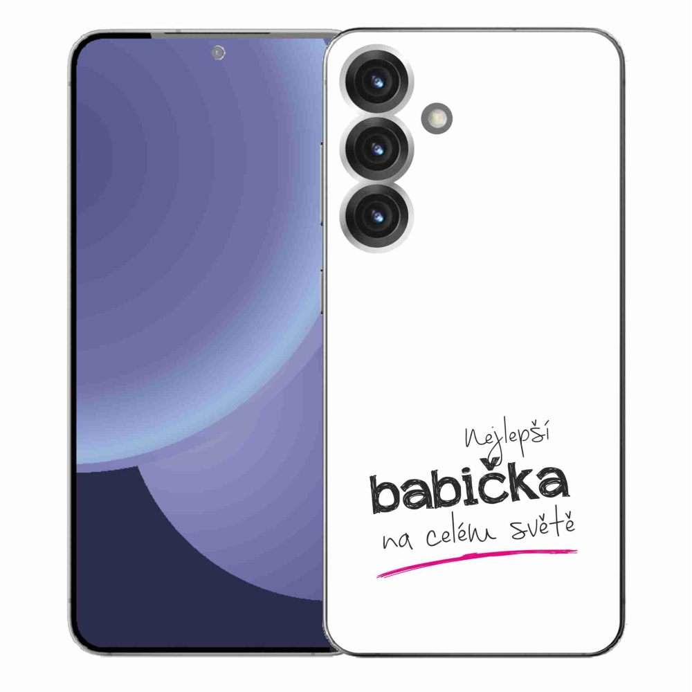 Gél borító mmCase Samsung Galaxy S25+ - a legjobb nagymama 4 fehér háttérrel