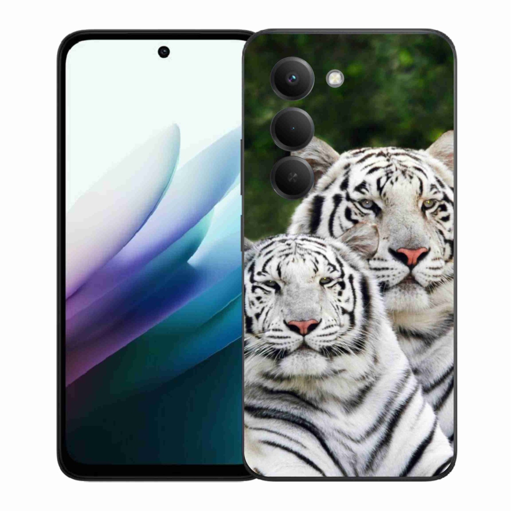 Gél borítás mmCase a Xiaomi Redmi 15 4G/5G (171mm) - fehér tigrisek