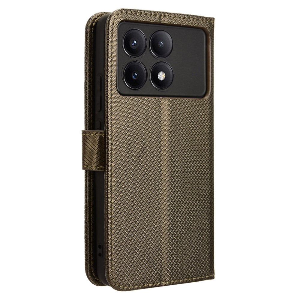 Csuklótáska a Xiaomi Poco X6 Pro 5G számára - barna színben