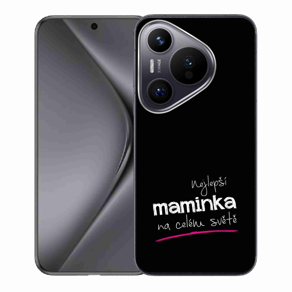 Gél borító mmCase a Huawei Pura 70 - legjobb anya 4 fekete háttérrel
