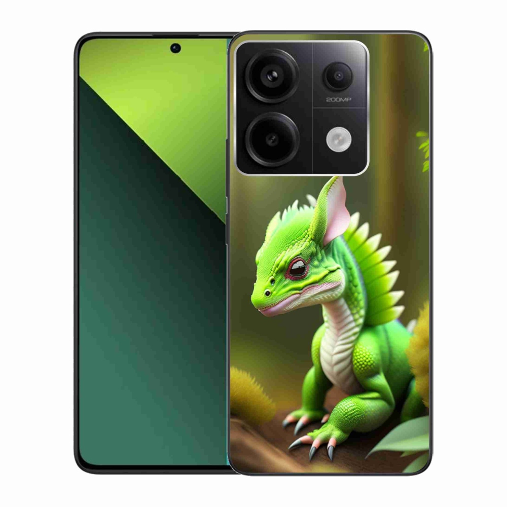 Zselés borítás mmCase a Xiaomi Redmi Note 13 Pro 5G/Poco X6 5G számára - zöld sárkány