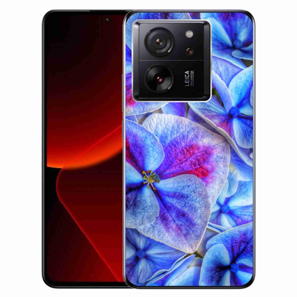 Gél borítás mmCase a Xiaomi 13T/13T Pro számára - kék virágok 1