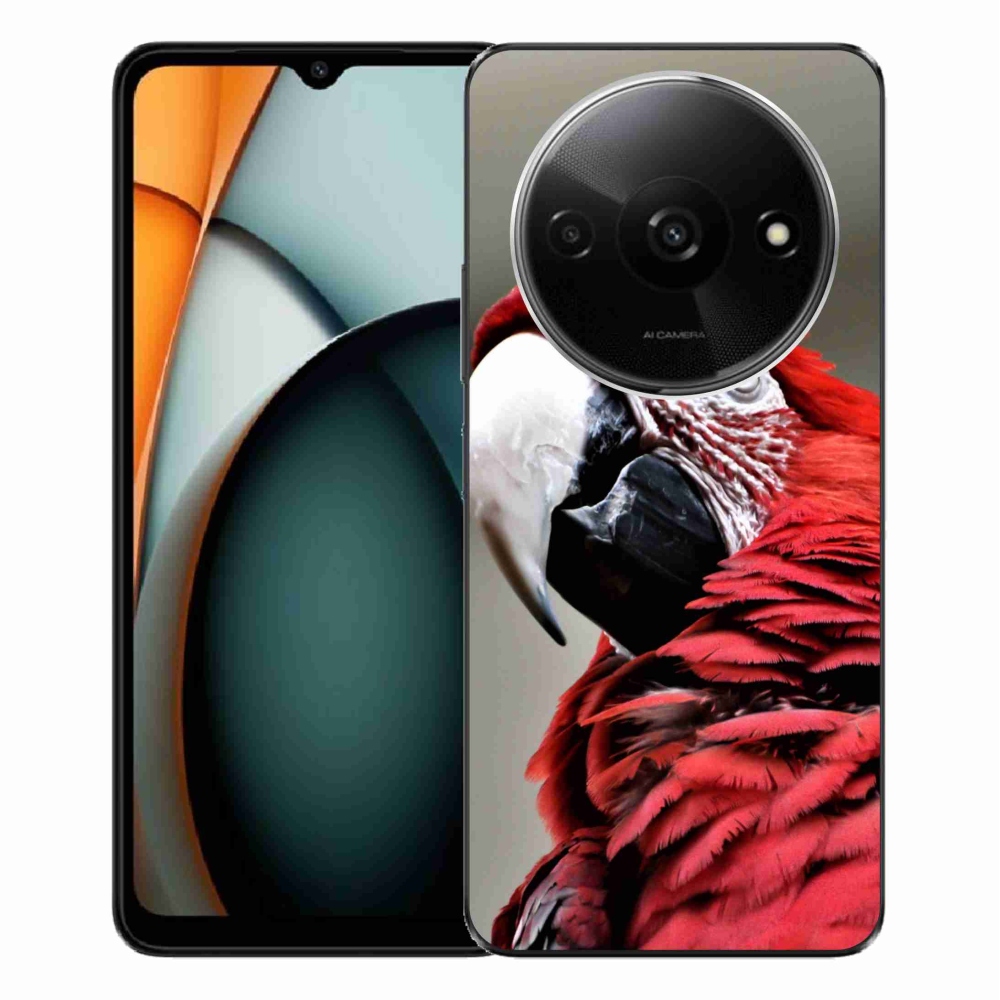 Gél tok mmCase a Xiaomi Redmi A3-hoz - papagáj ara piros