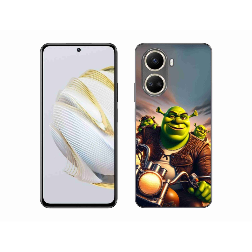 Gél borítás mmCase a Huawei Nova 10 SE-hez - Shrek egy motorkerékpáron