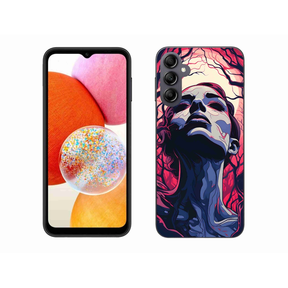 Gél borítás mmCase Samsung Galaxy A14 4G/5G - absztrakt arc