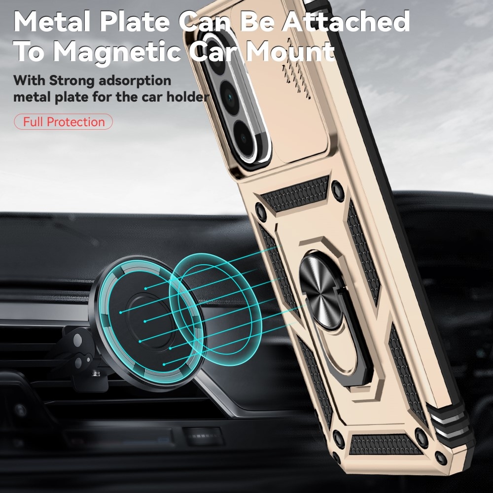 Gyűrűálló borítás Samsung Galaxy A36 5G készülékhez - arany színű