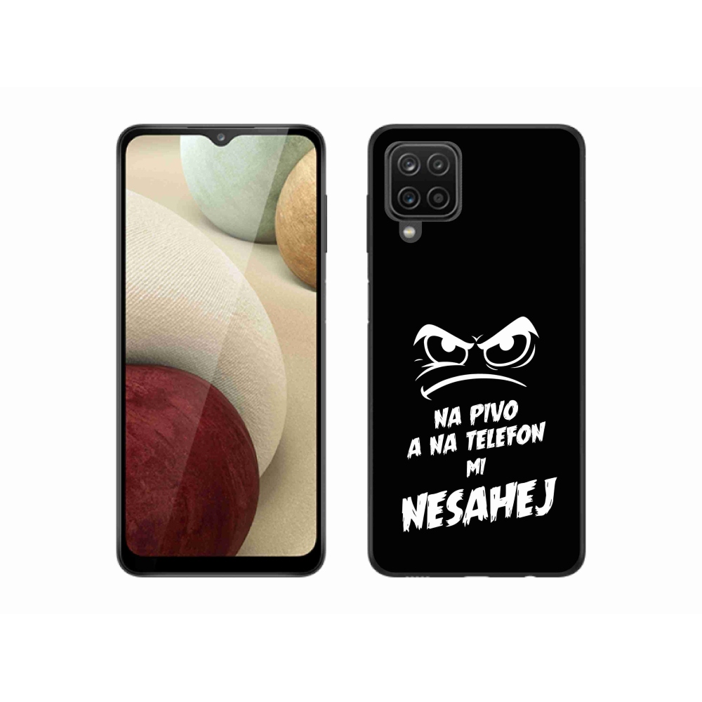 Gél borítás mmCase Samsung Galaxy A12 - sör motívum 2 fekete háttérrel