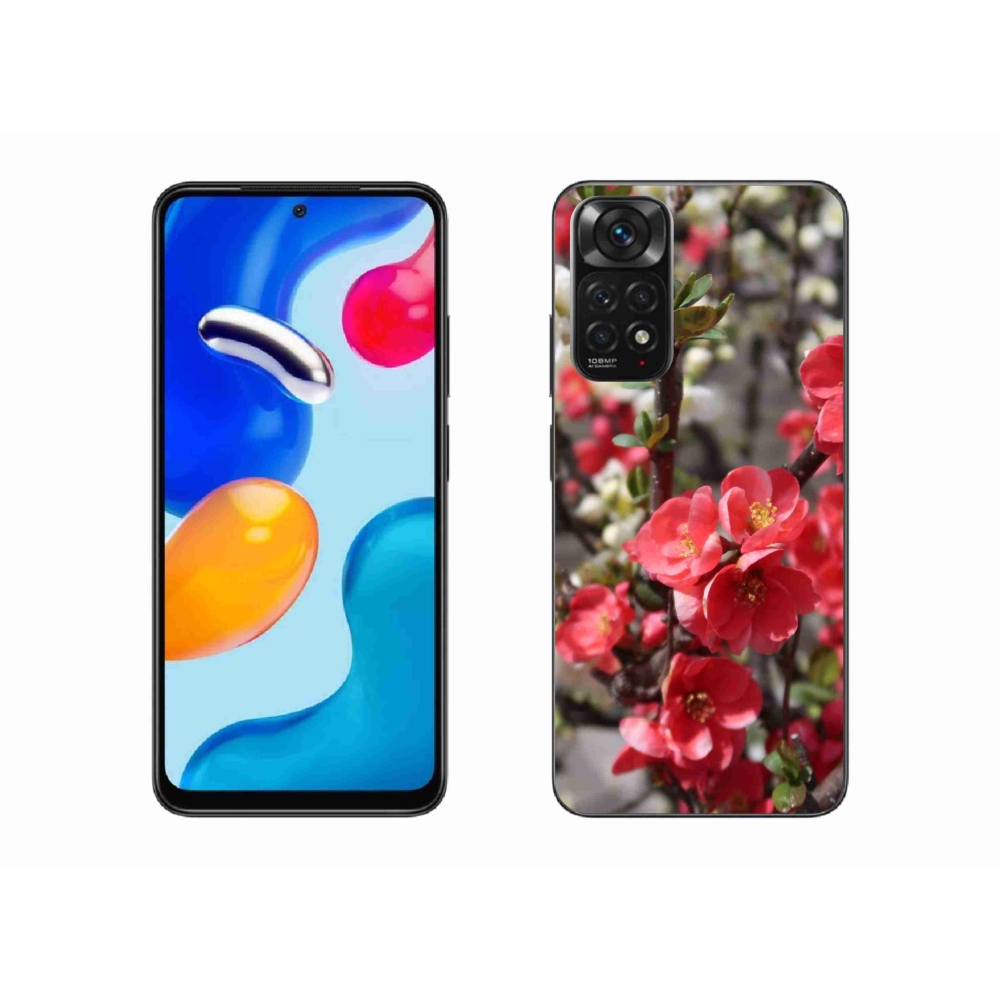 Gél borítás mmCase a Xiaomi Redmi Note 11S 4G-hez - piros virágok