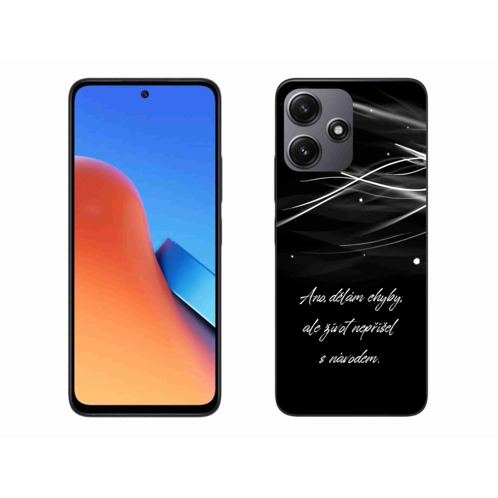 Gél borítás mmCase a Xiaomi Redmi 12 5G számára - idézem fekete háttér