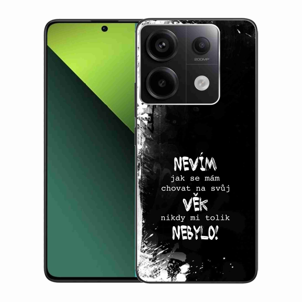 Gél borító mmCase a Xiaomi Redmi Note 13 Pro 5G/Poco X6 5G számára - vicces szöveg 14 fekete háttér