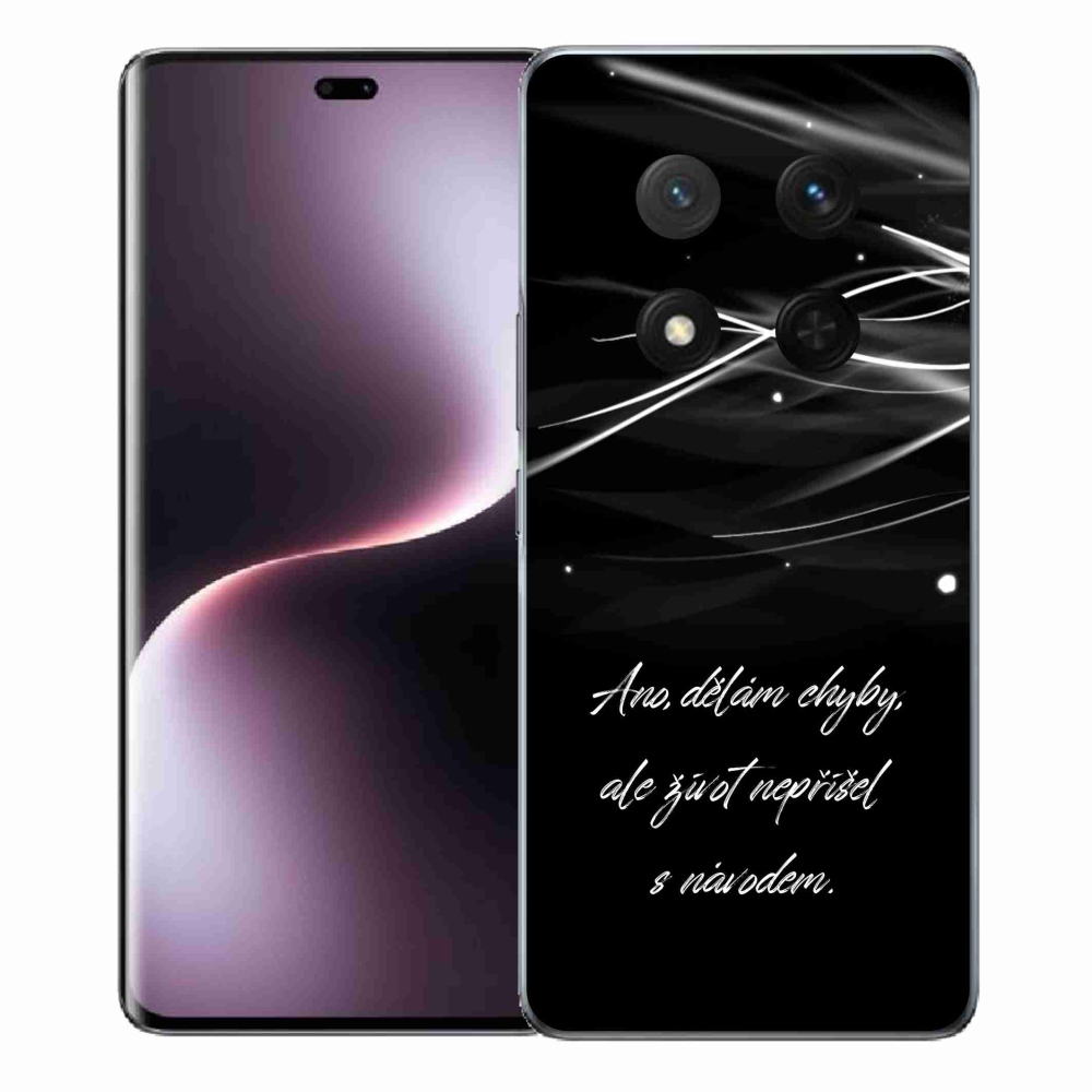 Gél borítás mmCase a Honor Magic 7 Lite 5G-n - idézem fekete háttérrel