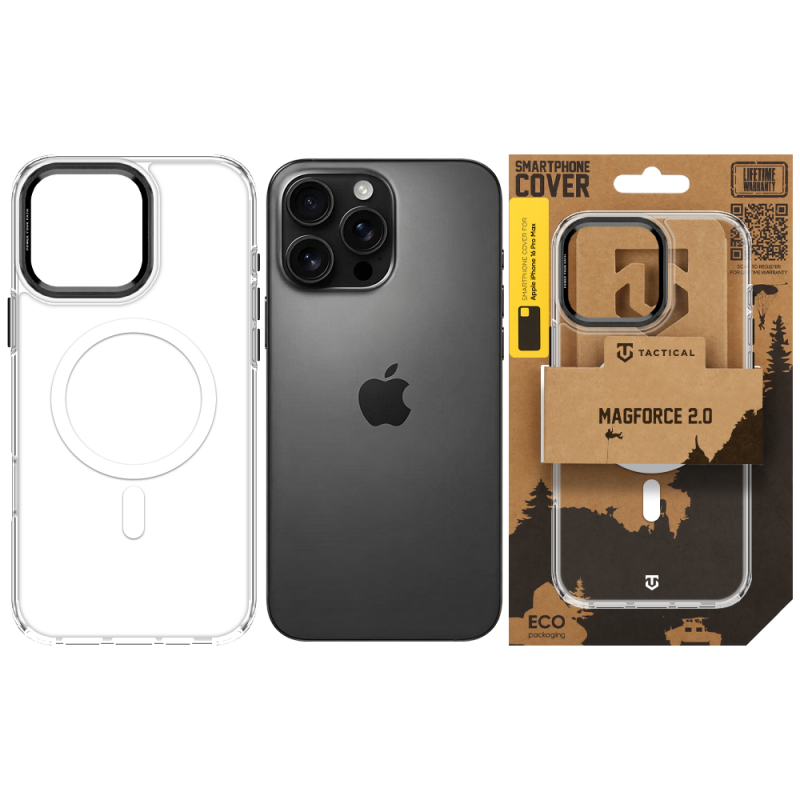 Tactical MagForce 2.0 tok az Apple iPhone 16 Pro Max-hoz, fekete