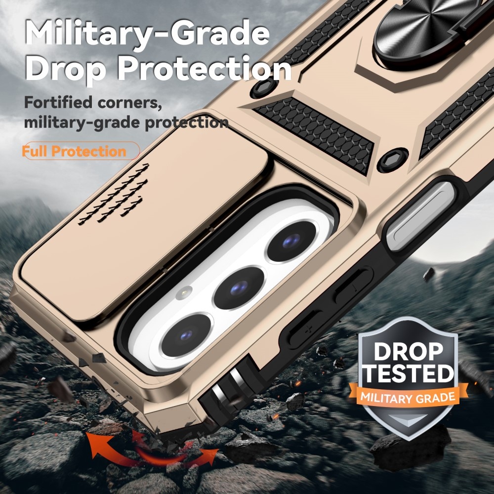 Gyűrűálló borítás Samsung Galaxy A26 5G készülékhez - arany színű