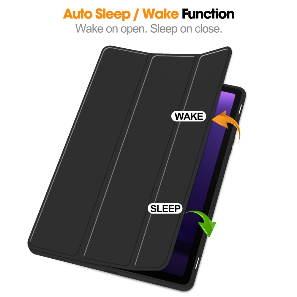 Intelligens záró tok Samsung Galaxy Tab S9 FE/Tab S10 FE készülékhez - fekete