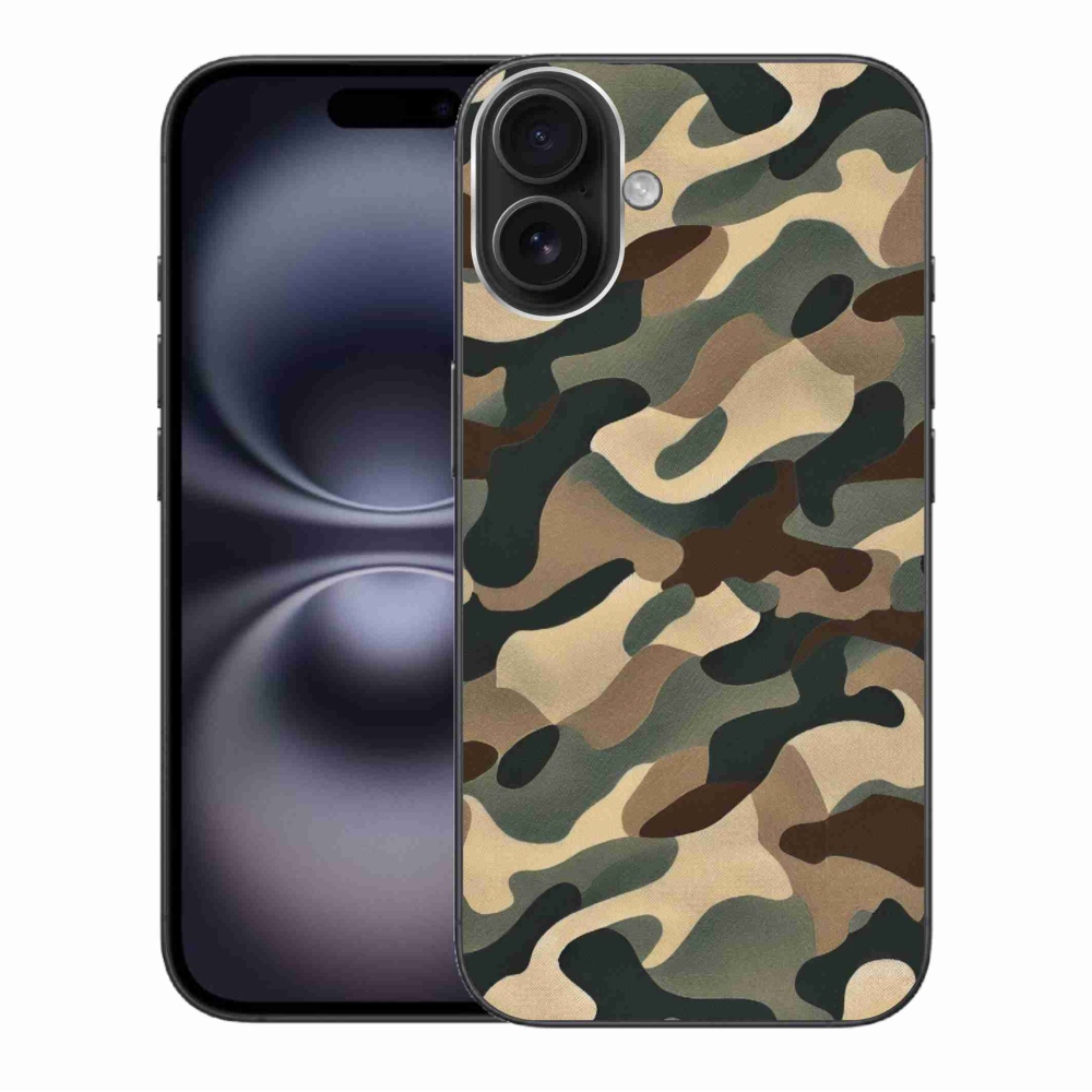 Zselés borítás mmCase iPhone 16 Plus készülékhez - terepszínű minta 11