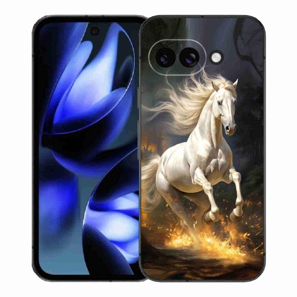 Gél borítás mmCase a Google Pixel 9a számára - fehér ló 2