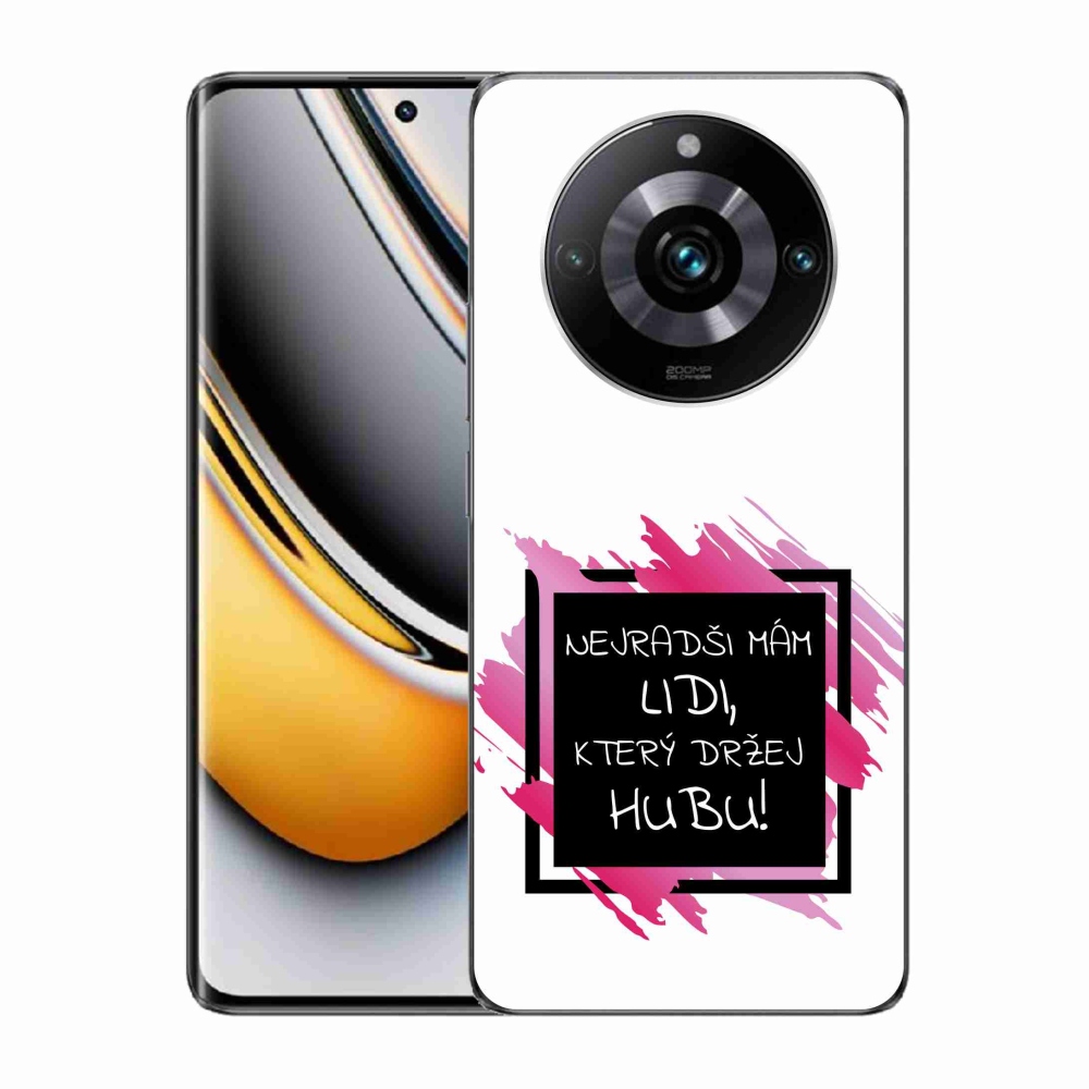 Gél borító mmCase a Realme 11 Pro/11 Pro+ készülékhez - vicces szöveg 7 fekete és fehér háttérrel