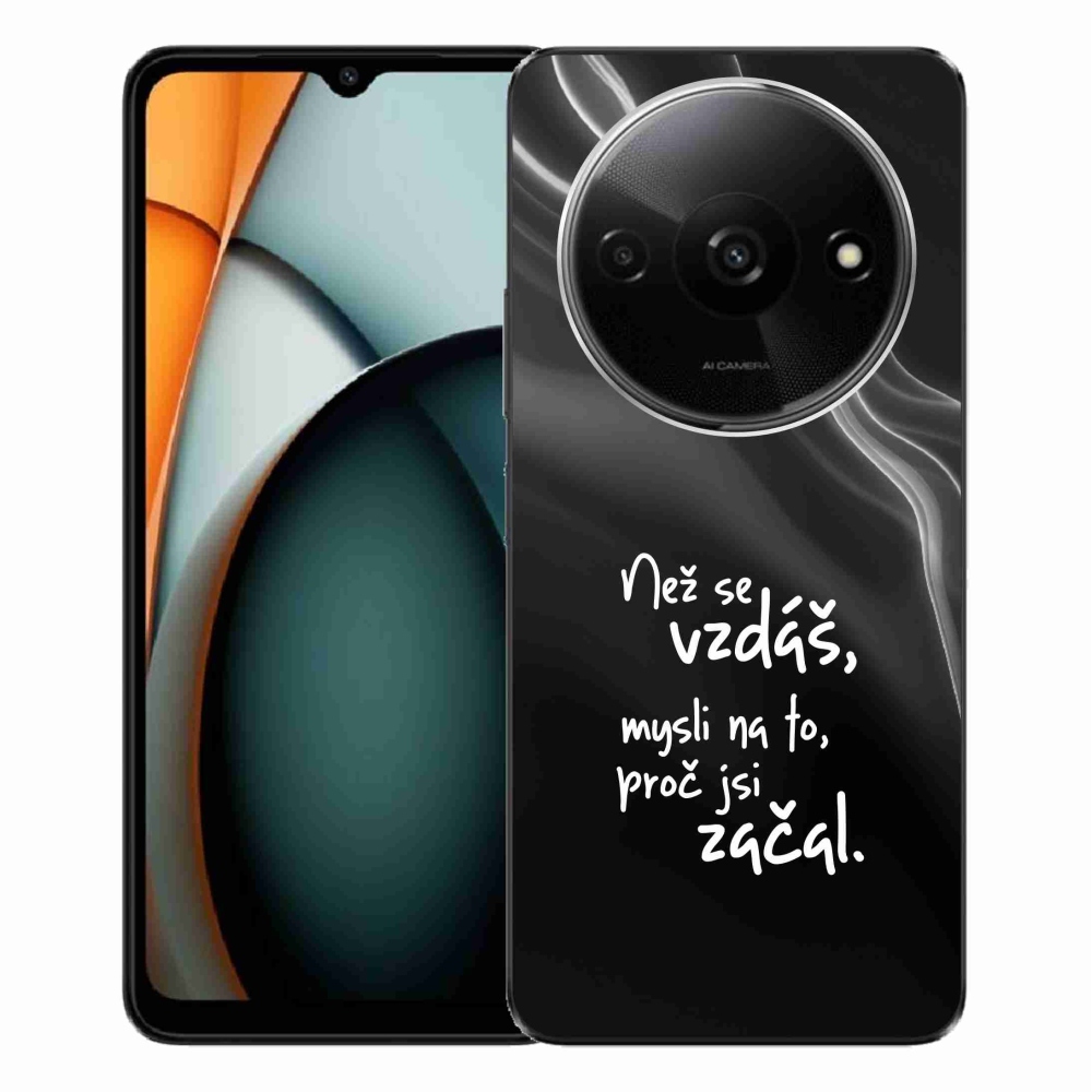 Gél borítás mmCase a Xiaomi Redmi A3 - idézet 2 fekete háttérhez