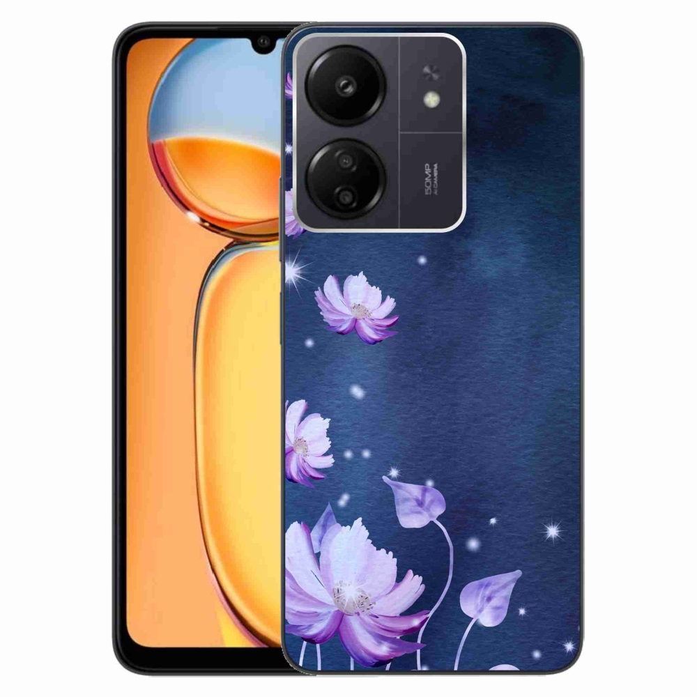 Gél tok mmCase a Xiaomi Poco C65/Redmi 13C számára - hulló virágok