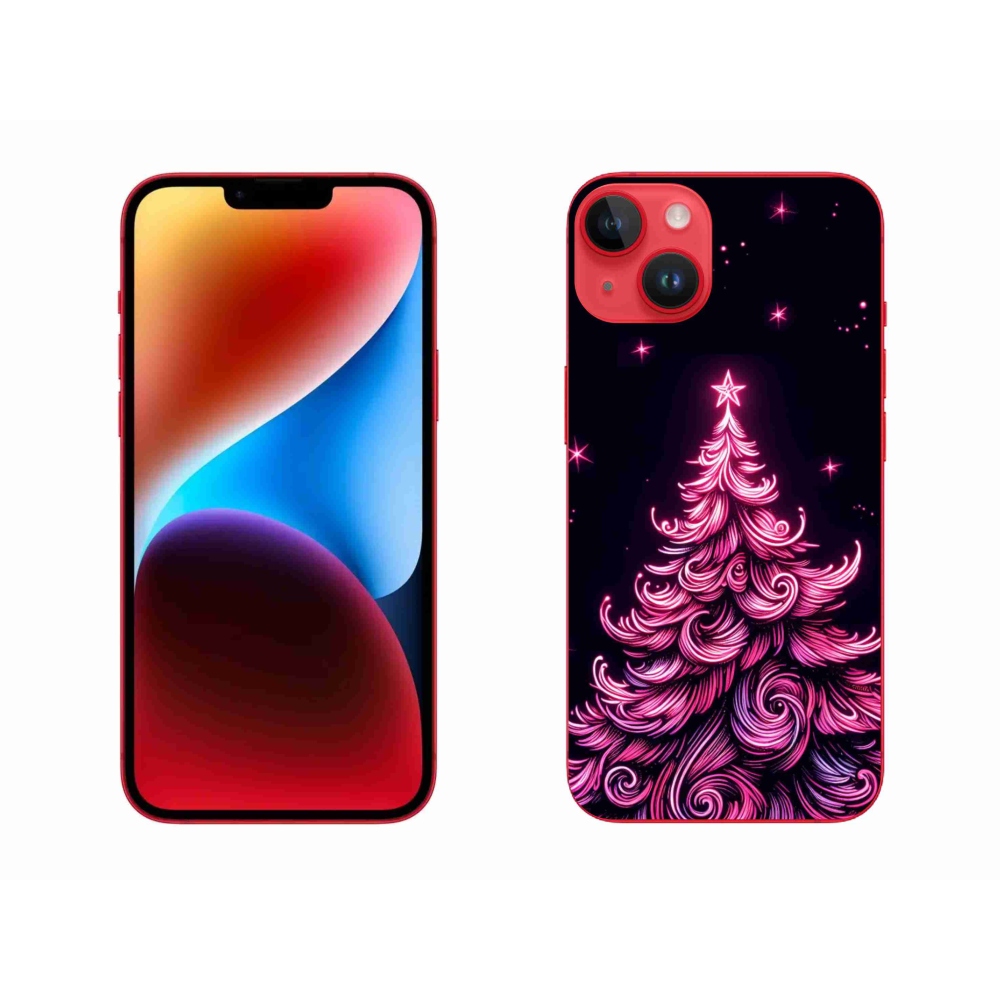 Gél borítás mmCase iPhone 14 Plus készülékhez - neon karácsonyfa 2